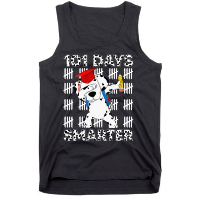 Happy 101 Days School Cute Dog 100 Days Smarter Teacher Tank Top