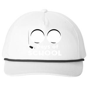 Happy 100 Days Of School Hockey For Teacher And Gift Snapback Five-Panel Rope Hat