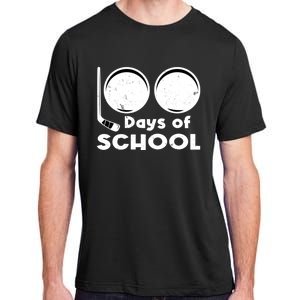 Happy 100 Days Of School Hockey For Teacher And Gift Adult ChromaSoft Performance T-Shirt