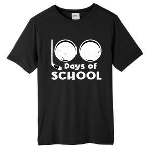 Happy 100 Days Of School Hockey For Teacher And Gift Tall Fusion ChromaSoft Performance T-Shirt