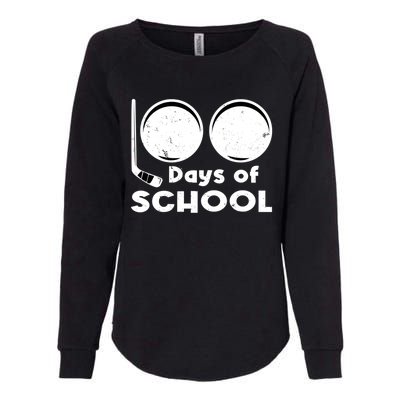 Happy 100 Days Of School Hockey For Teacher And Gift Womens California Wash Sweatshirt