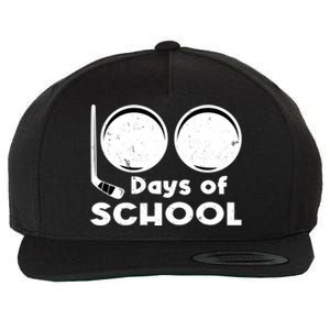 Happy 100 Days Of School Hockey For Teacher And Gift Wool Snapback Cap