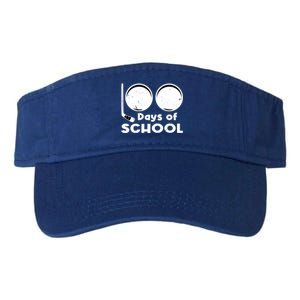 Happy 100 Days Of School Hockey For Teacher And Gift Valucap Bio-Washed Visor