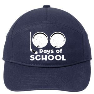 Happy 100 Days Of School Hockey For Teacher And Gift 7-Panel Snapback Hat