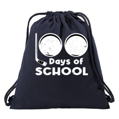 Happy 100 Days Of School Hockey For Teacher And Gift Drawstring Bag