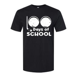 Happy 100 Days Of School Hockey For Teacher And Gift Softstyle CVC T-Shirt