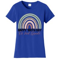 Happy 100 Days Of School 100Th Day Of Second Grade Rainbow Gift Women's T-Shirt