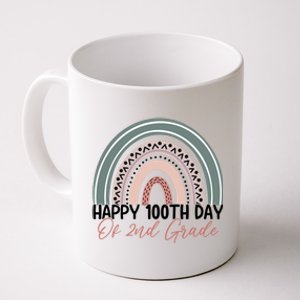 Happy 100 Days Of School 100Th Day Of Second Grade Rainbow Gift Coffee Mug