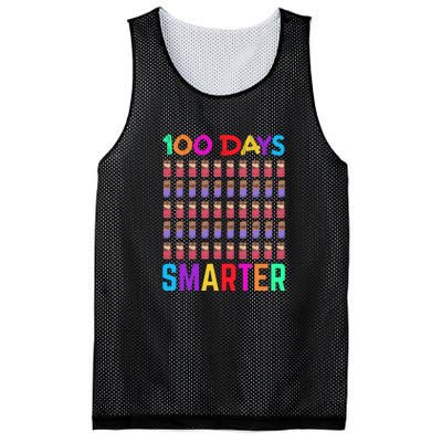 Happy 100th Day Of School 100 Days Smarter Teacher Student Mesh Reversible Basketball Jersey Tank