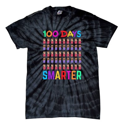 Happy 100th Day Of School 100 Days Smarter Teacher Student Tie-Dye T-Shirt