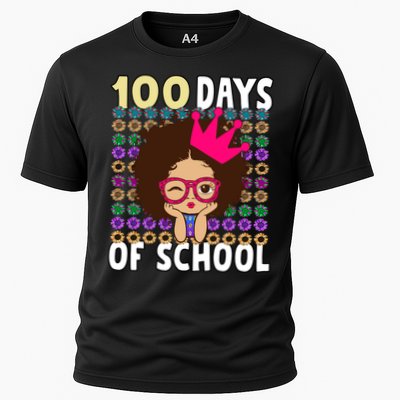 Happy 100 Days Of School Girls Black African Melanin Gift Performance Shirt