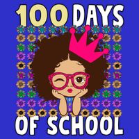 Happy 100 Days Of School Girls Black African Melanin Gift Toddler T-Shirt