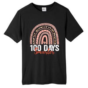 Happy 100th Day Of School Rainbow Leopard 100 Days Smarter Gift Tall Fusion ChromaSoft Performance T-Shirt