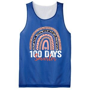 Happy 100th Day Of School Rainbow Leopard 100 Days Smarter Gift Mesh Reversible Basketball Jersey Tank