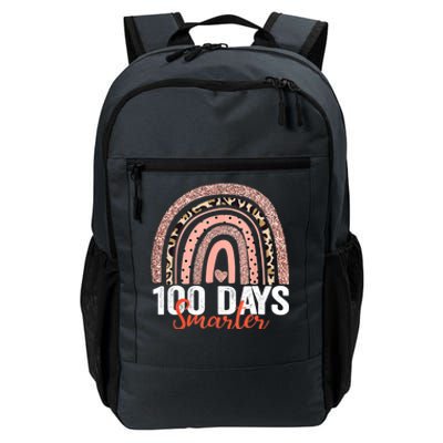 Happy 100th Day Of School Rainbow Leopard 100 Days Smarter Gift Daily Commute Backpack