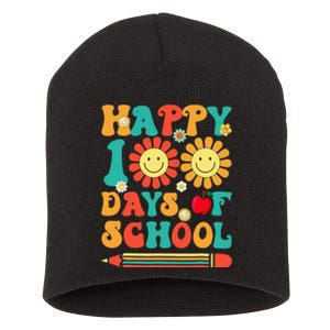 Happy 100th Day Of School Teacher Student 100 Days Short Acrylic Beanie