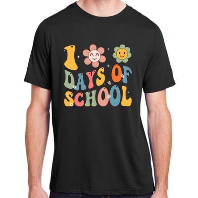 Happy 100th Day Of School Groovy 100 Days Of School Teacher Adult ChromaSoft Performance T-Shirt