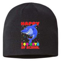 Happy 100 Days Of School Funny Shark Teachers Child Sustainable Beanie