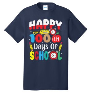 Happy 100th Day Of School Tie Dye Rainbow 100 Days Smarter Tall T-Shirt