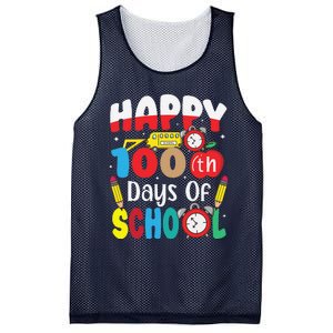 Happy 100th Day Of School Tie Dye Rainbow 100 Days Smarter Mesh Reversible Basketball Jersey Tank