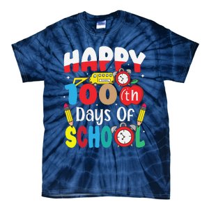 Happy 100th Day Of School Tie Dye Rainbow 100 Days Smarter Tie-Dye T-Shirt