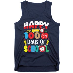 Happy 100th Day Of School Tie Dye Rainbow 100 Days Smarter Tank Top