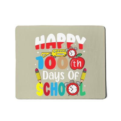 Happy 100th Day Of School Tie Dye Rainbow 100 Days Smarter Mousepad