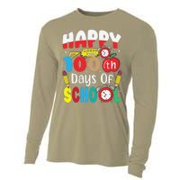 Happy 100th Day Of School Tie Dye Rainbow 100 Days Smarter Cooling Performance Long Sleeve Crew