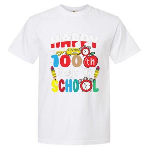 Happy 100th Day Of School Tie Dye Rainbow 100 Days Smarter Garment-Dyed Heavyweight T-Shirt