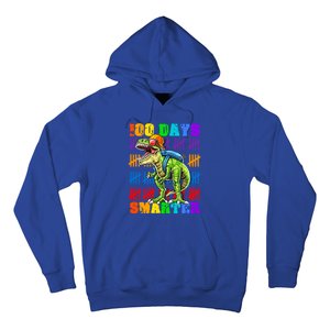 Happy 100th Day Of School Meaningful Gift Dino Trex 100 Days Smarter Great Gift Hoodie