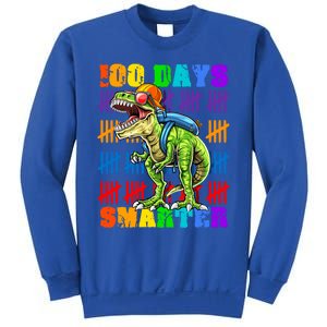 Happy 100th Day Of School Meaningful Gift Dino Trex 100 Days Smarter Great Gift Sweatshirt