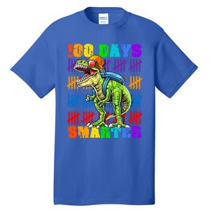 Happy 100th Day Of School Meaningful Gift Dino Trex 100 Days Smarter Great Gift Tall T-Shirt