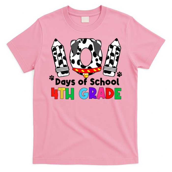 Happy 101 Days School Fourth Grade Dog 100 Days Smarter T-Shirt