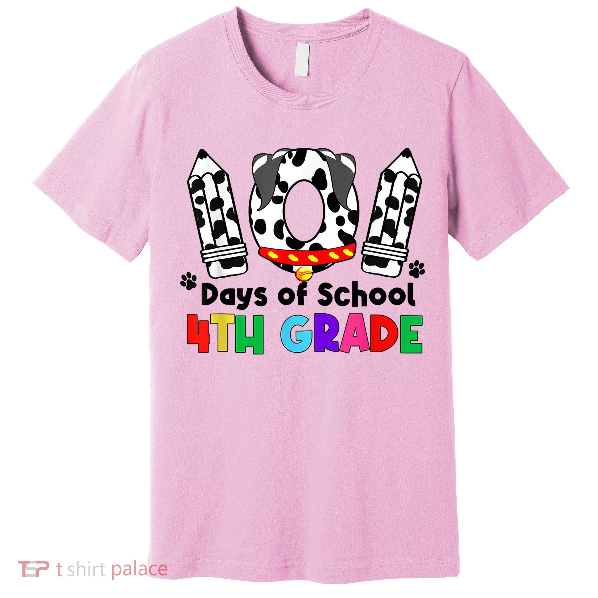 Happy 101 Days School Fourth Grade Dog 100 Days Smarter Premium T-Shirt
