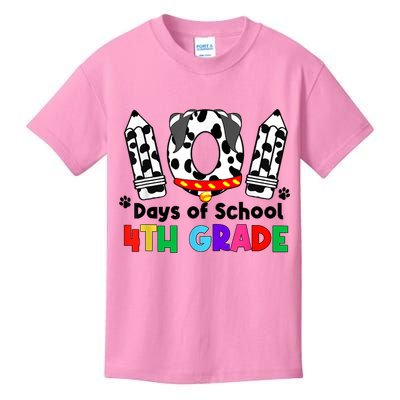 Happy 101 Days School Fourth Grade Dog 100 Days Smarter Kids T-Shirt