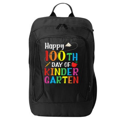 Happy 100th Day Of School Teacher 100 Days Of Kindergarten Funny Gift City Backpack