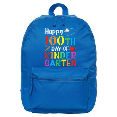 Happy 100th Day Of School Teacher 100 Days Of Kindergarten Funny Gift 16 in Basic Backpack