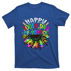 Happy 100th Day Of School Teacher 100 Days Sunflower Tie Dye Gift T-Shirt