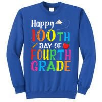 Happy 100Th Day Of School 4Th Grade 100 Days Of Fourth Grade Gift Sweatshirt