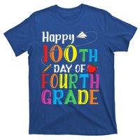 Happy 100Th Day Of School 4Th Grade 100 Days Of Fourth Grade Gift T-Shirt