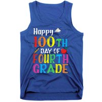 Happy 100Th Day Of School 4Th Grade 100 Days Of Fourth Grade Gift Tank Top