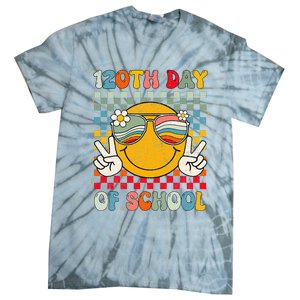 Happy 120th Day Of School Groovy 120 Days Of School Teacher Tie-Dye T-Shirt