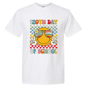 Happy 120th Day Of School Groovy 120 Days Of School Teacher Garment-Dyed Heavyweight T-Shirt