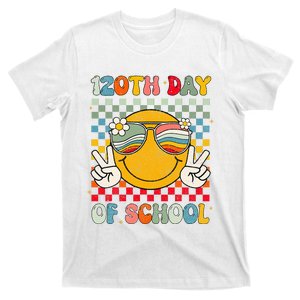 Happy 120th Day Of School Groovy 120 Days Of School Teacher T-Shirt