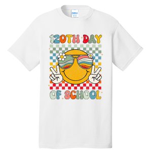 Happy 120th Day Of School Groovy 120 Days Of School Teacher Tall T-Shirt