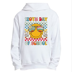 Happy 120th Day Of School Groovy 120 Days Of School Teacher Urban Pullover Hoodie