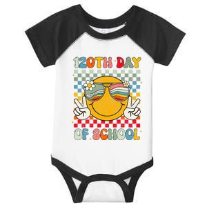 Happy 120th Day Of School Groovy 120 Days Of School Teacher Infant Baby Jersey Bodysuit