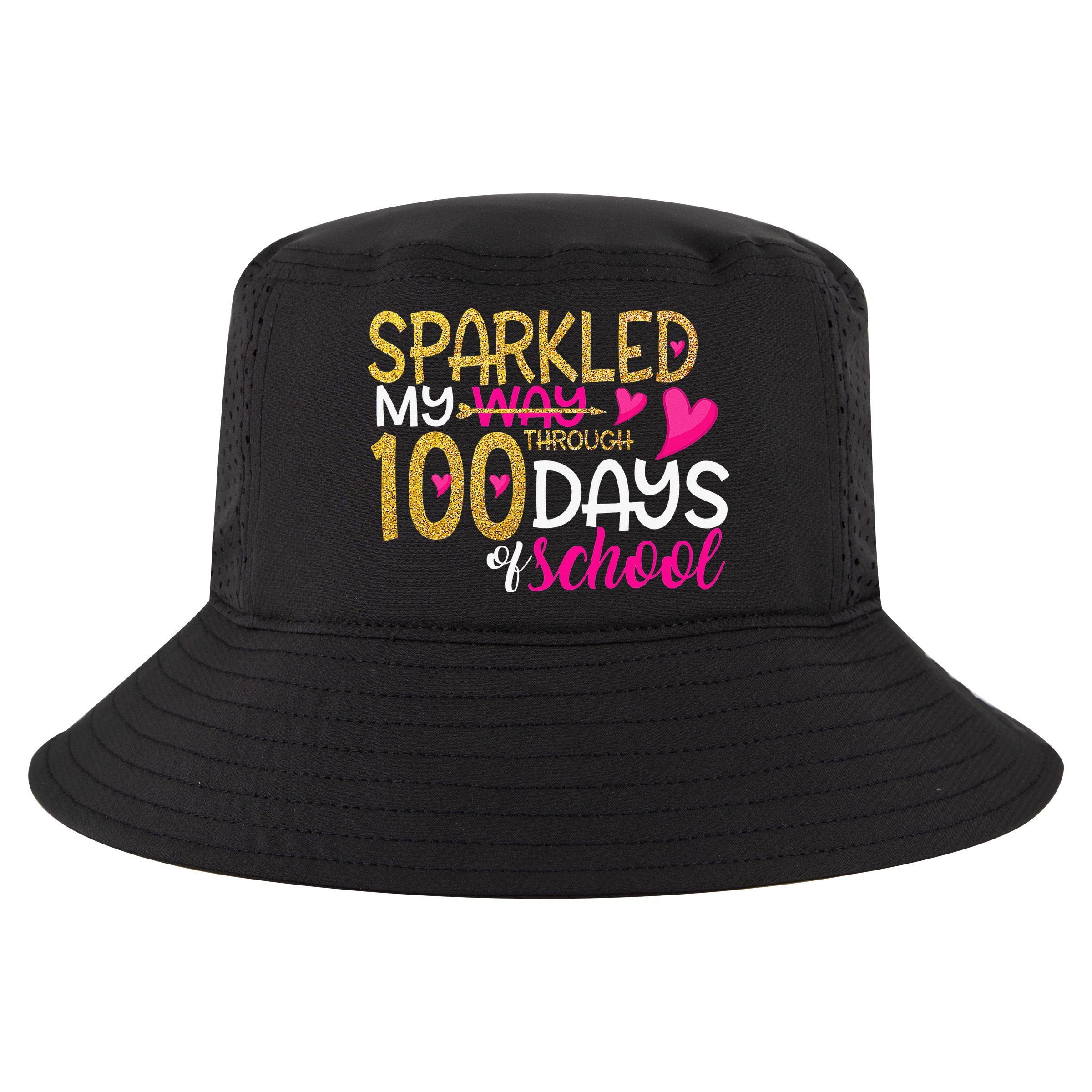 Happy 100th Day Sparkled My Way Through 100 Days Of School Cool Comfort Performance Bucket Hat