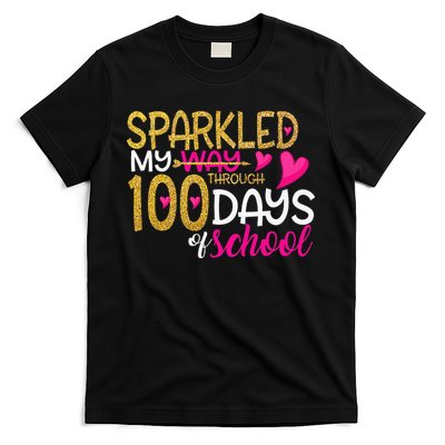 Happy 100th Day Sparkled My Way Through 100 Days Of School T-Shirt