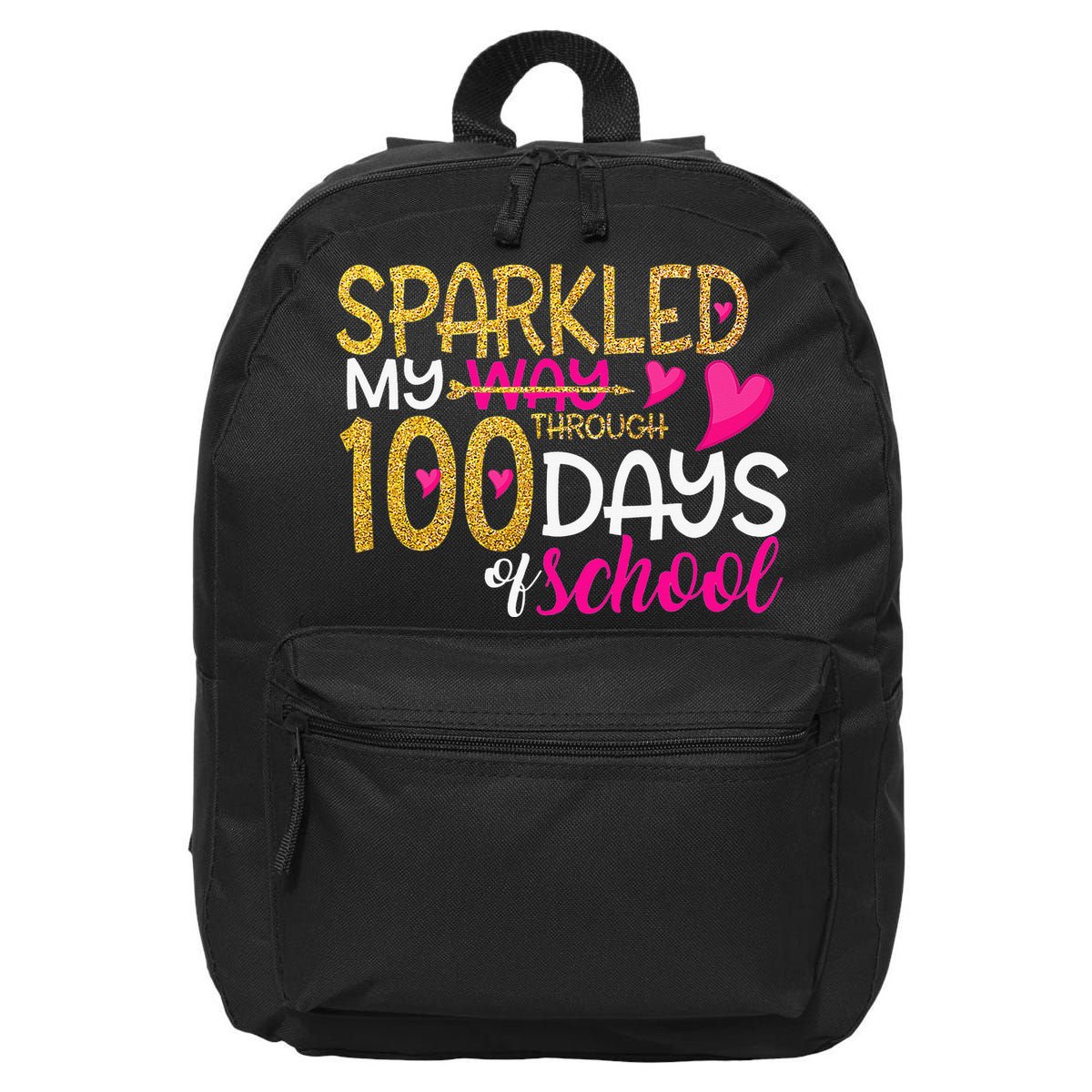 Happy 100th Day Sparkled My Way Through 100 Days Of School 16 in Basic Backpack
